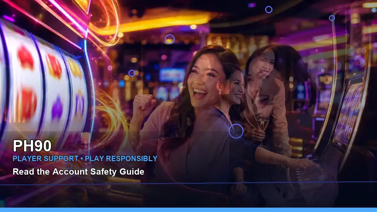 PH90 Piggy Gold information for Philippine players with a diagonal night-time online slot scene